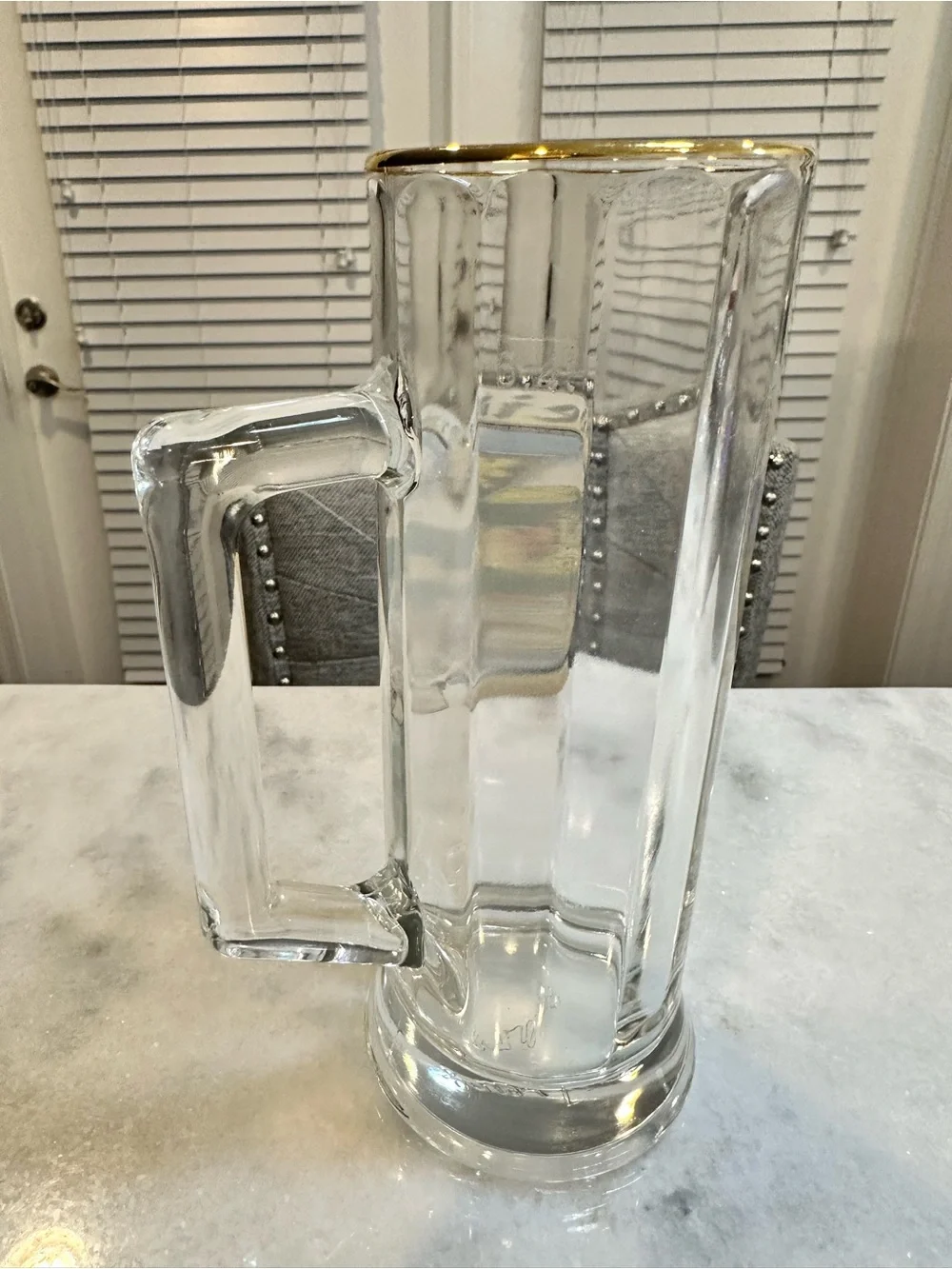 Vintage Heidelberg Landmarks Beer Mug Stein with Metallic Gold Rim, 16oz